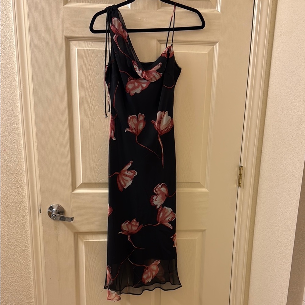 Floral Black Dress
